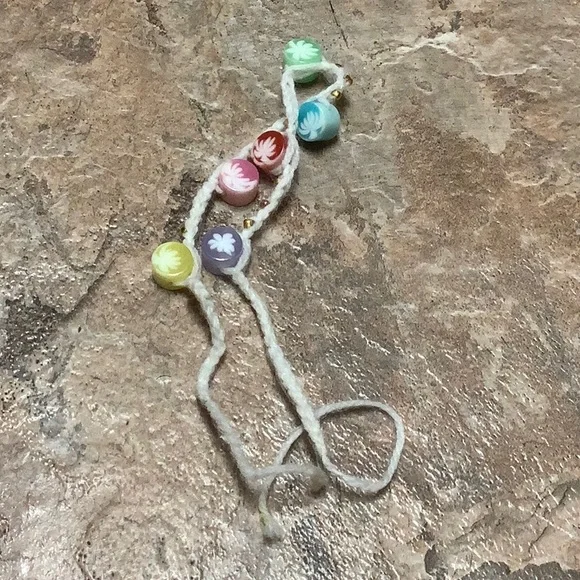 Beaded Handmade Tie On Anklet Or Bracelet - Picture 3 of 4